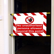 No Unauthorised Persons Doorway Sign