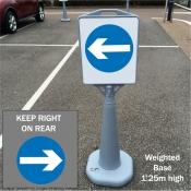 Keep Left / Right Freestanding Sign