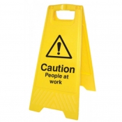 People at Work Yellow Freestanding Sign