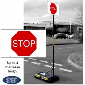 Extra Tall Freestanding Temporary Stop Sign