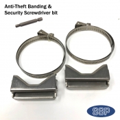 Anti-Theft Banding kit (Pair) + Security Screwdriver Bit
