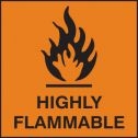 Hazard Label Highly flammable (orange)