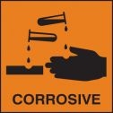 Hazard Label Corrosive (orange)