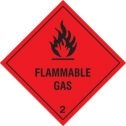 Hazard Label Flammable gas