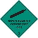 Hazard Label non-flammable compressed gas 2