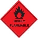 Hazard Label highly flammable (red)