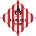 Hazard label Flammable solid