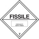 Hazard label Fissile diamond