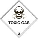Hazard label Toxic gas diamond