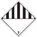Hazard label Black / white diamond
