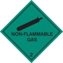 Hazard label Non flammable gas