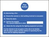 Fire action - caravan Sign (1404)
