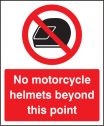 No Helmets Sign