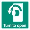 Turn to open - left Sign (2034)