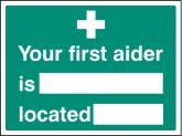 Your first aider is located Sign (6038)