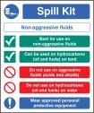 Spill kit non-agressive fluids Sign (6041)