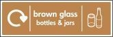 Brown Glass Bottles & Jars Recycling Signs