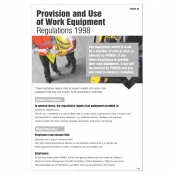 Provision & Use of Work Equipment Regulations 1998 (PUWER) Safety Poster