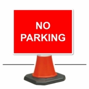 No Parking Cone Sign