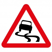Slippery Road Sign (557)