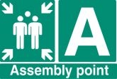 Assembly Point Signs With Custom Letter/Number