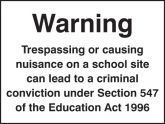 Warning Trespassers Convicted Sign