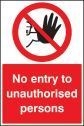 No entry to unauthorised persons floor graphic 400x600mm (58739)