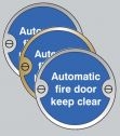 Automatic Fire Door Keep Clear 70mm Prestige