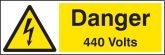 Danger 440 volts Sign