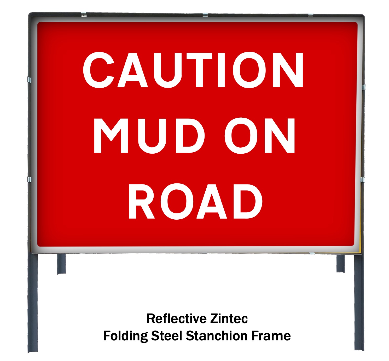 Plastic Temporary Road Street Traffic Safety Sign for Road and Street Works Freestanding with Reflective Sign Face Mud On Road 600x450mm Road Sign