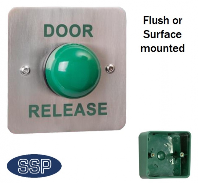 Stainless Steel Momentary Mushroom Door Release Button