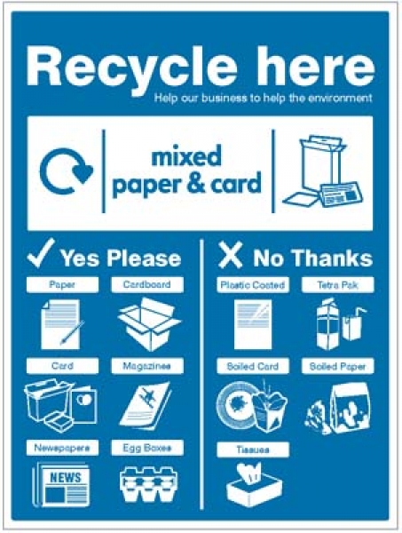 WRAP Cardboard Recycling Sign 