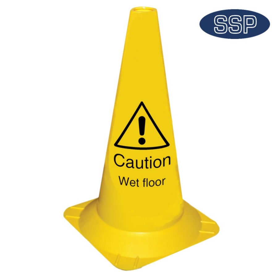 4-Sided Bilingual Signs Reliable1st 6 Packs 26” Caution Wet Floor Cones Cuadado Piso Mojado| Avoid Fall & Slip Accident Wet Floor Sign 