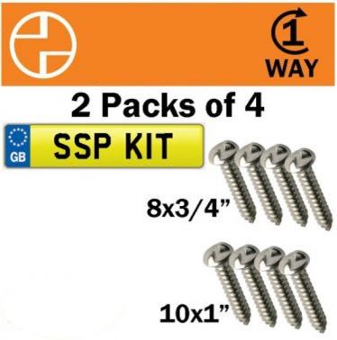 Flip Top Number Plate Security Screws No.6 x 20mm Blue White Yellow Black 