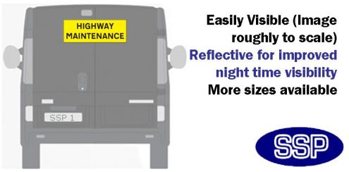 Highway Maintenance non reflective vehicle warning sign Magnetic Self Adhesive 