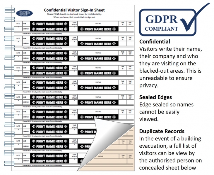 GDPR Compliant Signing-in book