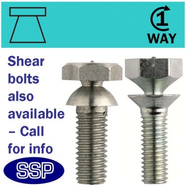Stainless Steel pack of 10 M10 Security Shear Nuts 