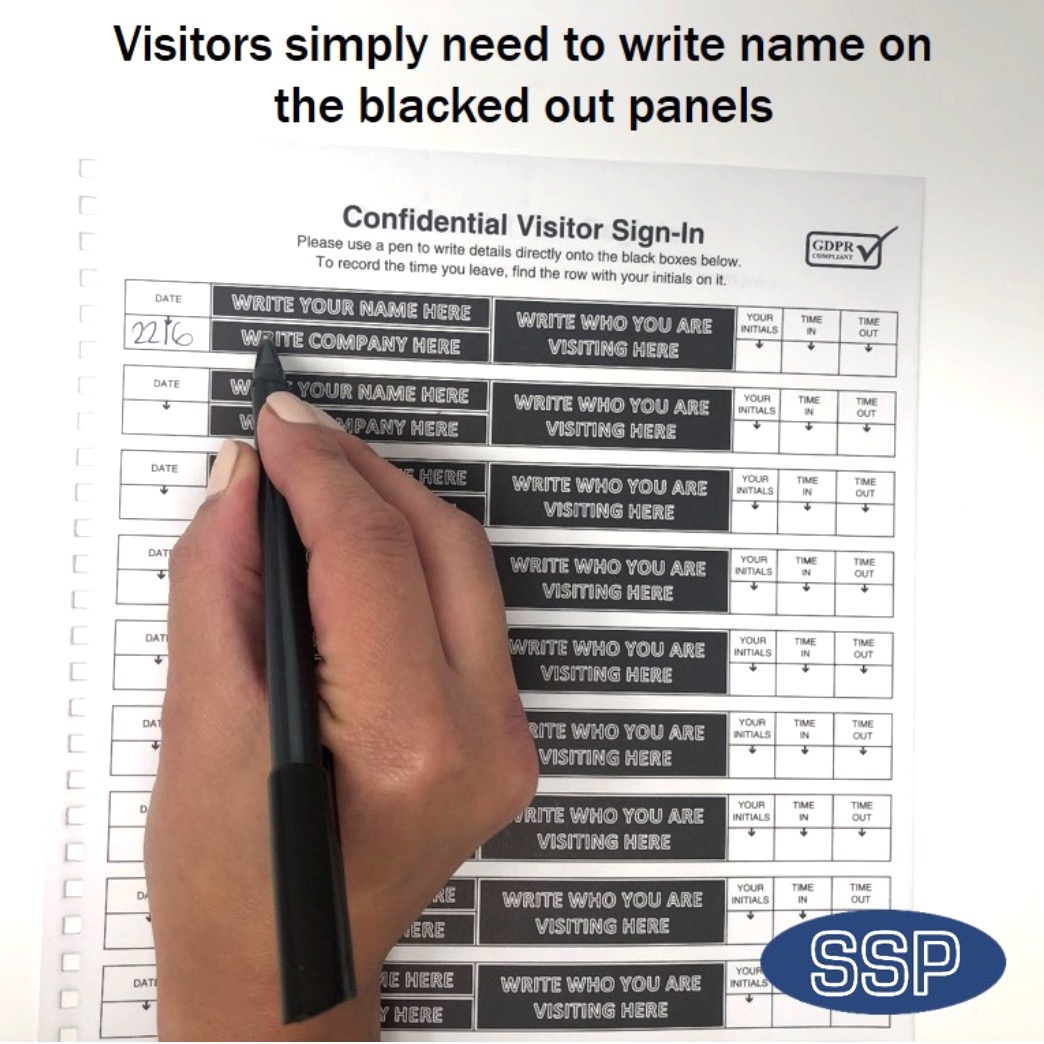 GDPR Confidential Sign-in Visitor Book